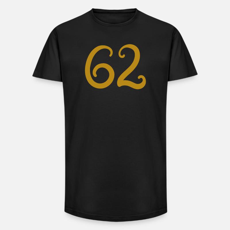 62 - Long Fit Männer T-Shirt - Schwarz