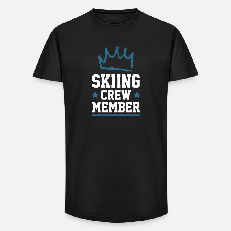 Skiing Crew - Long Fit Männer T-Shirt - Schwarz