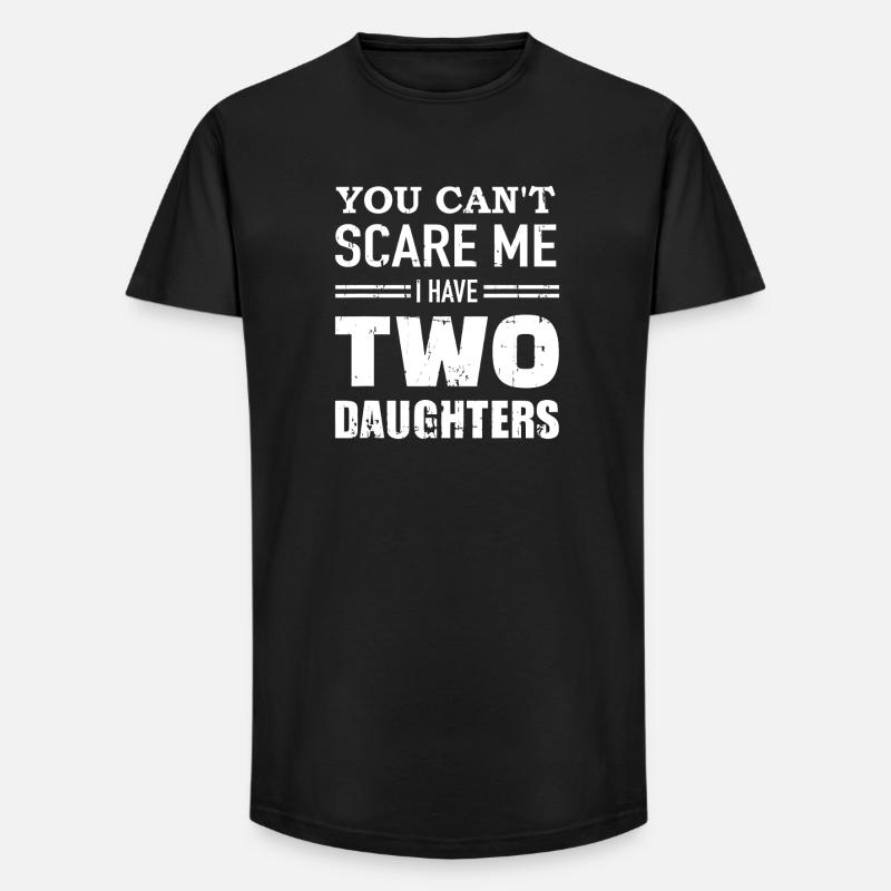 Deux filles Tee Intrépide - T-shirt coupe longue homme - noir