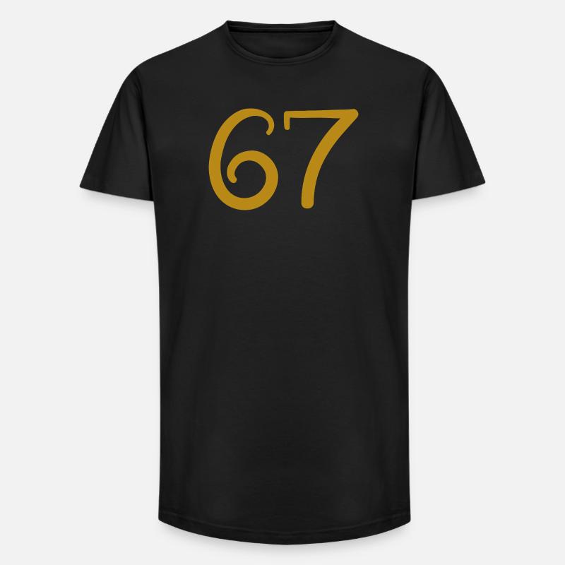 67 - T-shirt coupe longue homme - noir