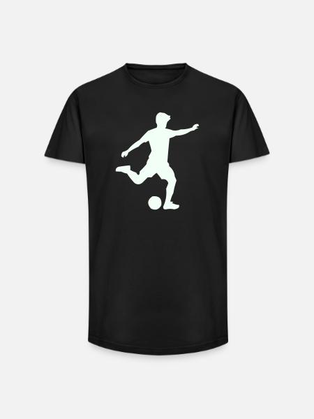 Foosball silhouette in jump - Long Fit Men's T-Shirt - black