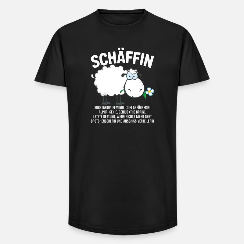 Schäffin - Alpha Schaf mit Sonnenbrille - Long Fit Männer T-Shirt - Schwarz
