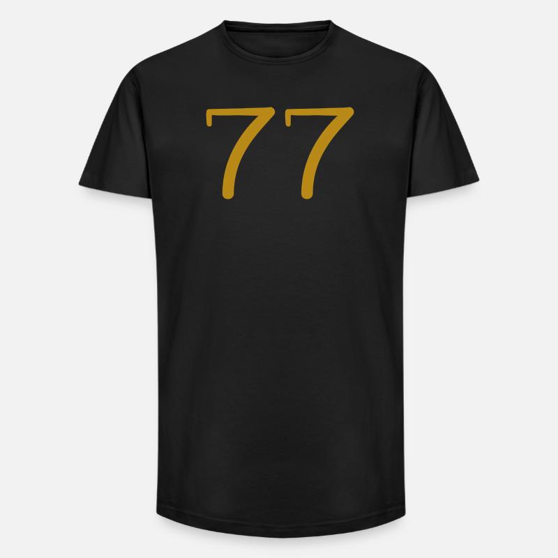 77 - T-shirt coupe longue homme - noir
