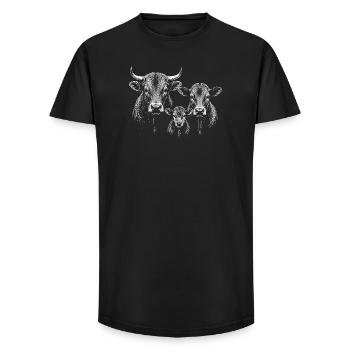 cattle - Long Fit Men's T-Shirt - black - Front - AI Model Male 185 light (185cm)