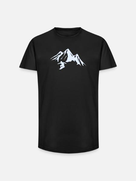 snowboard_berge - Long Fit Men's T-Shirt - black