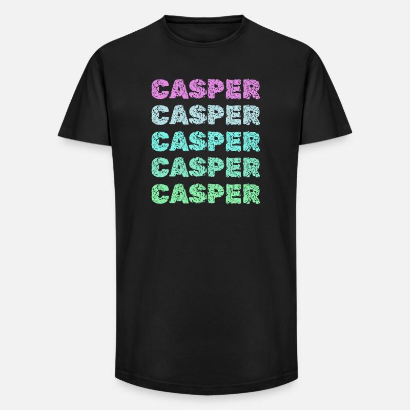 Casper als Name - Long Fit Männer T-Shirt - Schwarz