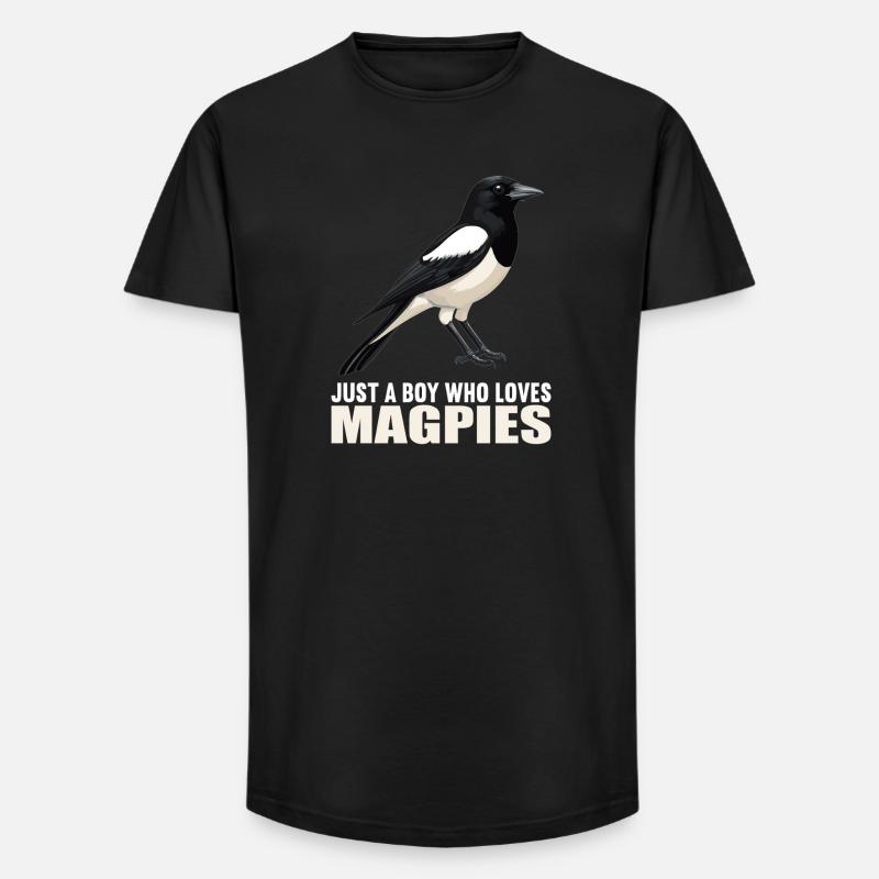 Elstern Elster - Long Fit Männer T-Shirt - Schwarz