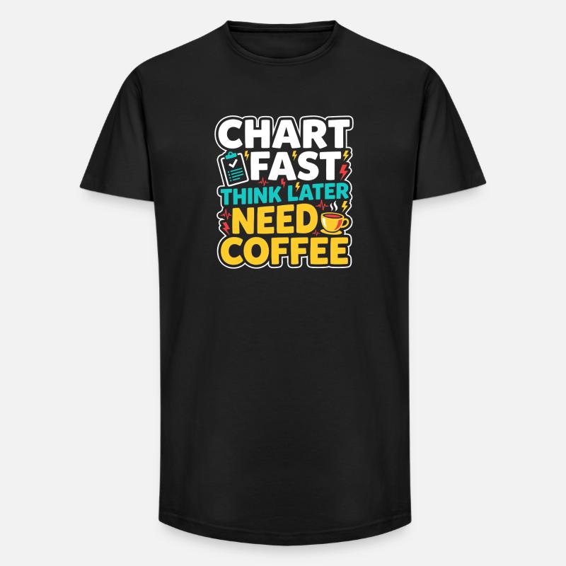 Nachtschicht-krankenschwester, Müde - Long Fit Männer T-Shirt - Schwarz