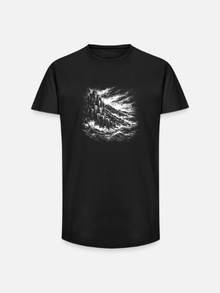 Giant's Causeway, Ireland - Long Fit Men's T-Shirt - black