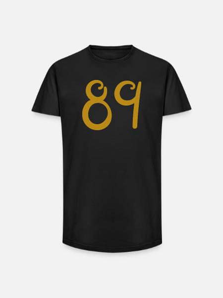 89 - Long Fit Men's T-Shirt - black
