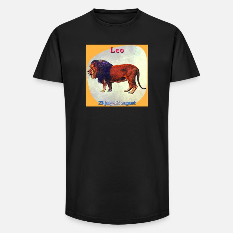 Löwe - Long Fit Männer T-Shirt - Schwarz