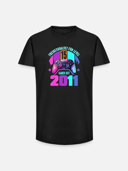 15th Birthday Young Girls - Long Fit Men's T-Shirt - black