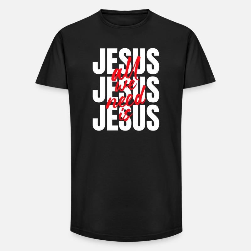 All we need is - Long Fit Männer T-Shirt - Schwarz