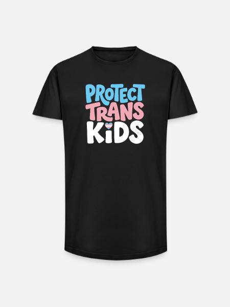 Pride Month LGBT - Protect Trans Kids - Long Fit Men's T-Shirt - black