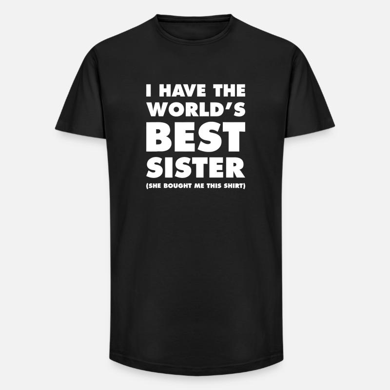 Die beste Schwester-Tee der Welt - Long Fit Männer T-Shirt - Schwarz