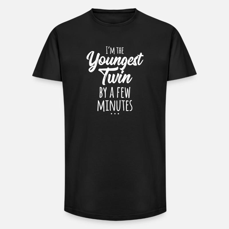 Youngest Twin Caption Tee - Long Fit Men's T-Shirt - black