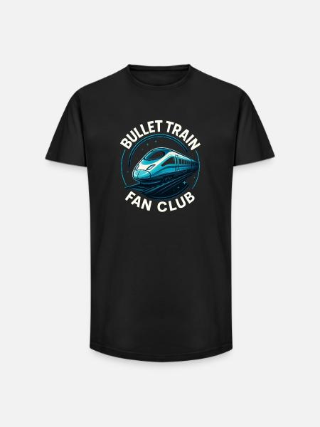Bullet Train Fan Club - Long Fit Men's T-Shirt - black