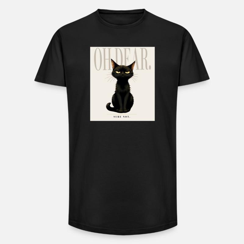 Disappointing. – Sarcastic Black Cat Design - Long Fit Männer T-Shirt - Schwarz