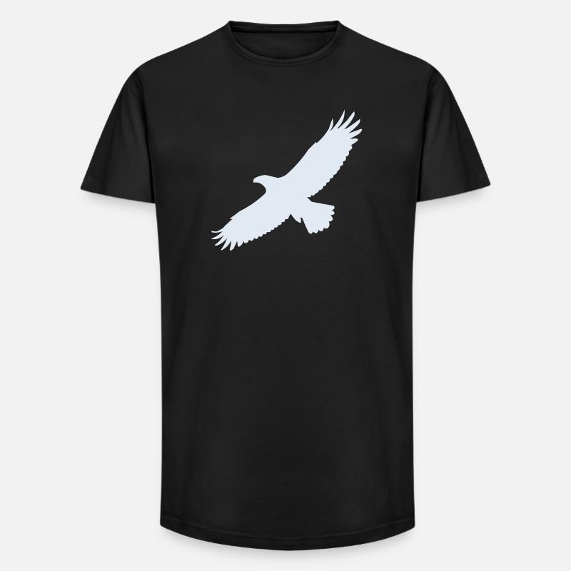 adler - Long Fit Männer T-Shirt - Schwarz