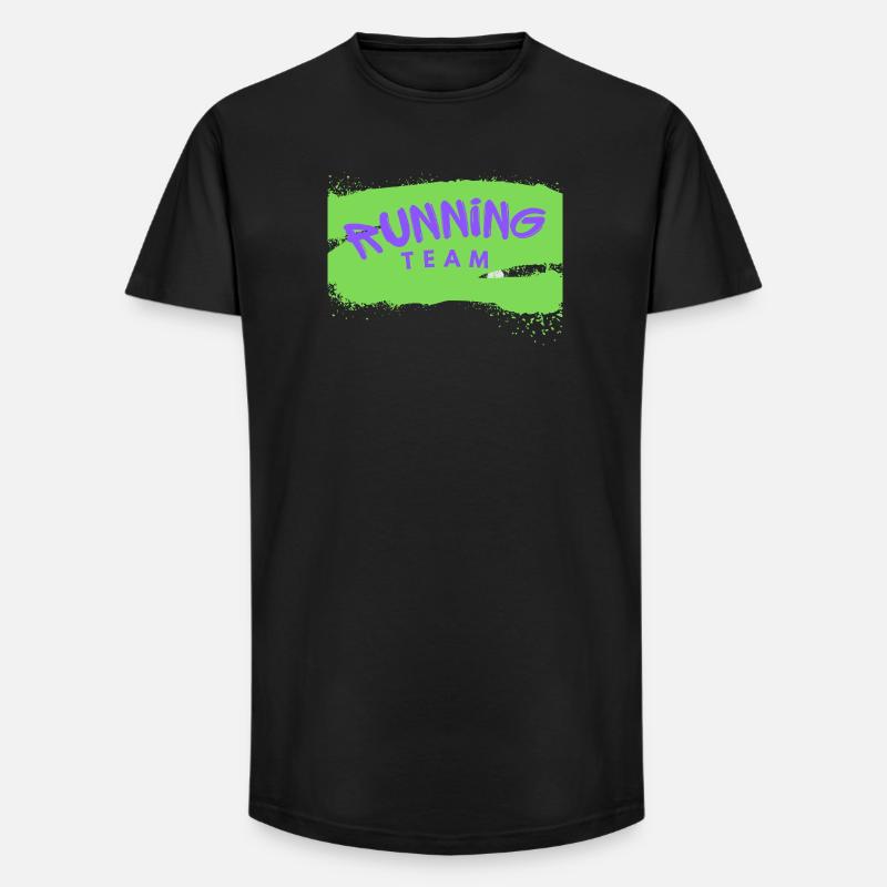 Équipe de course - T-shirt coupe longue homme - noir
