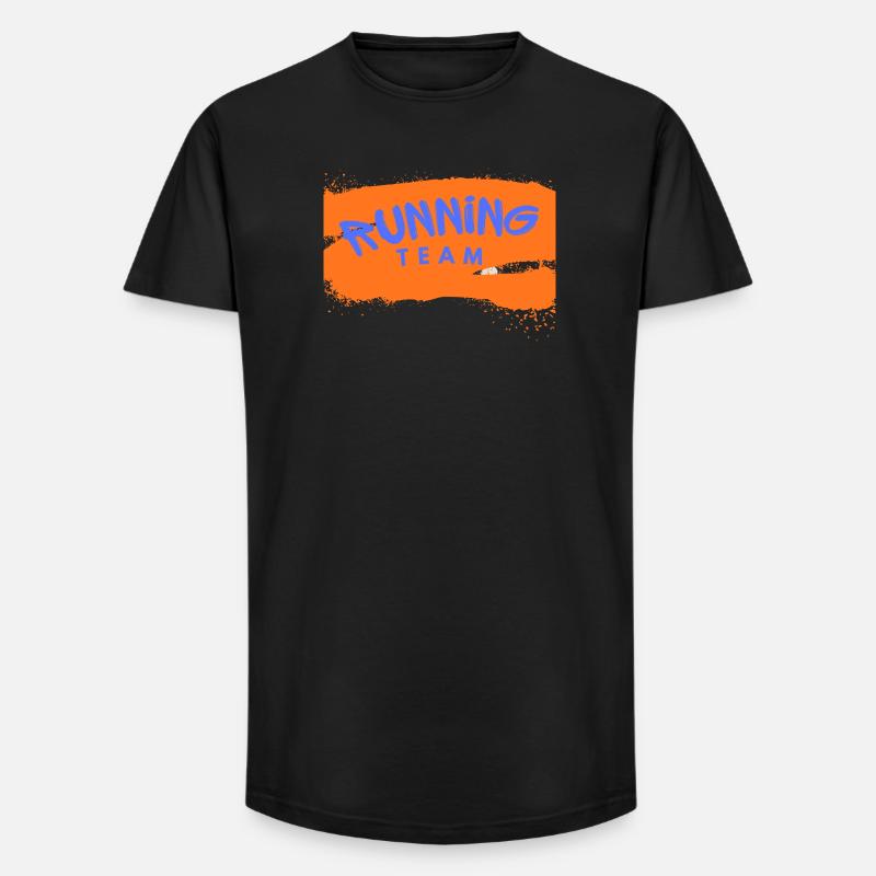 Équipe de course - T-shirt coupe longue homme - noir