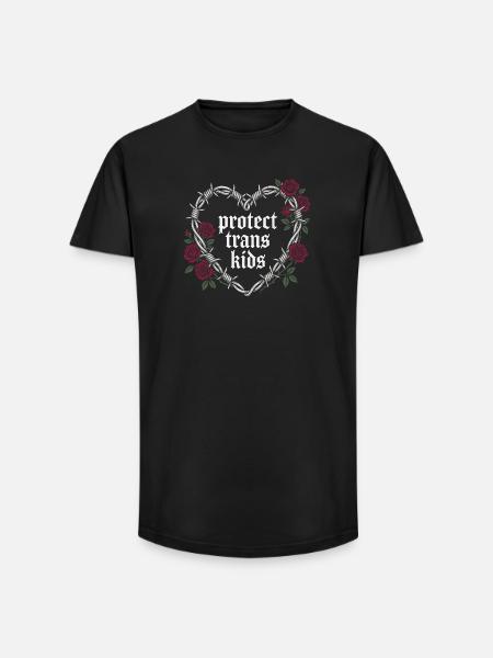 LGBT Pride Month - Protect Trans Kids - Long Fit Men's T-Shirt - black