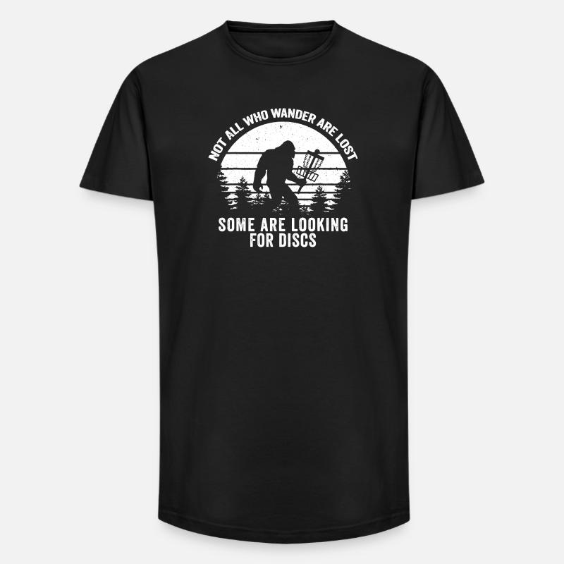 Sasquatch Disc Hunter - Long Fit Männer T-Shirt - Schwarz