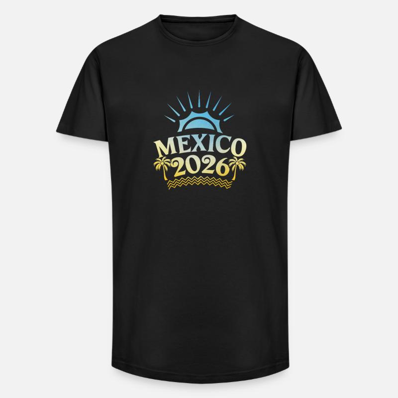 Mexiko 2026 Bunt - Long Fit Männer T-Shirt - Schwarz