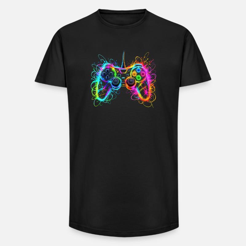 Gaming Controller Gamer - Long Fit Männer T-Shirt - Schwarz