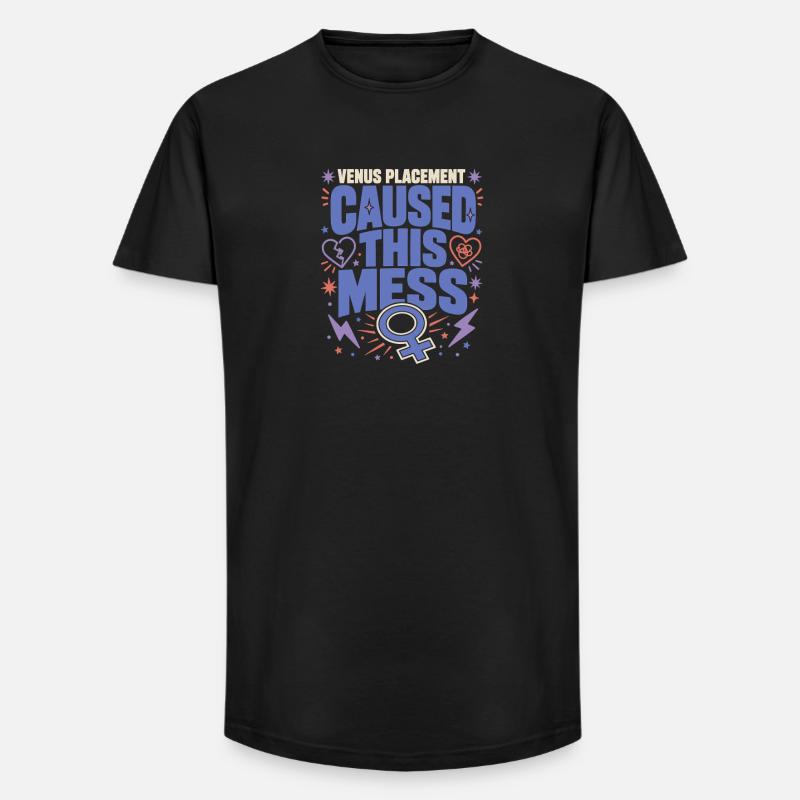 Signe de Vénus Astrologie de Vénus - T-shirt coupe longue homme - noir
