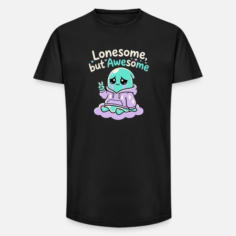 Lonesome Ghost - Long Fit Männer T-Shirt - Schwarz