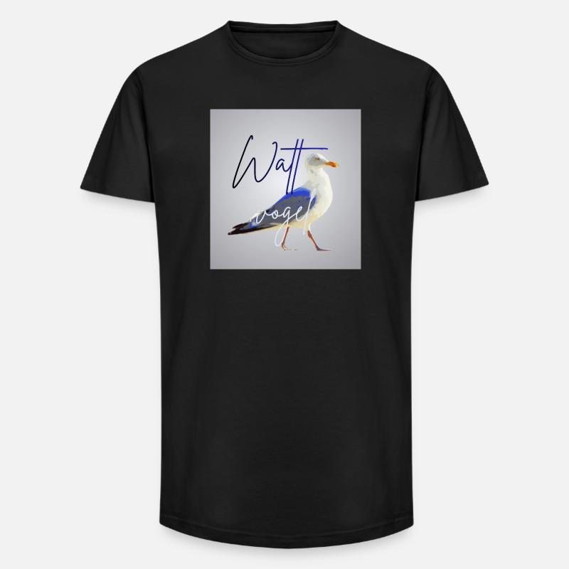 Wattvogel_3 - Long Fit Men's T-Shirt - black