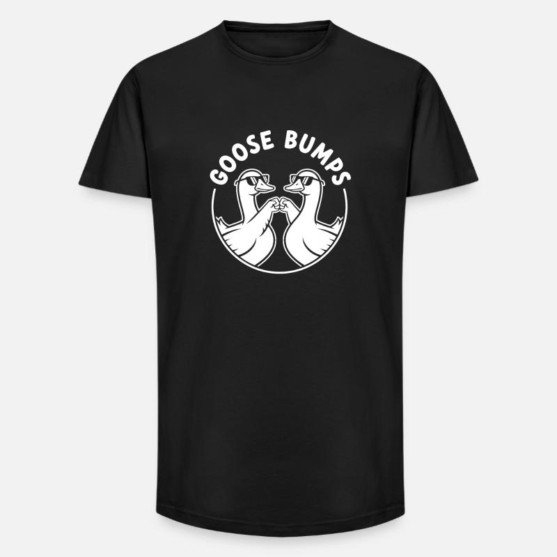 Gänsehaut-Enten-Duo - Long Fit Männer T-Shirt - Schwarz