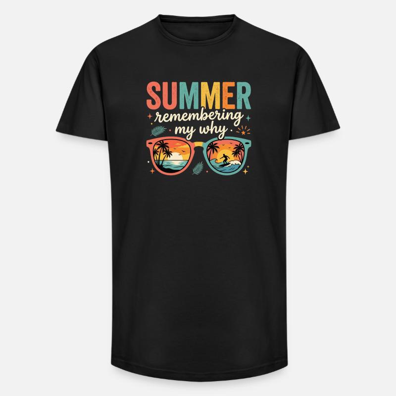 Summer Remembering My Why - Long Fit Men's T-Shirt - black