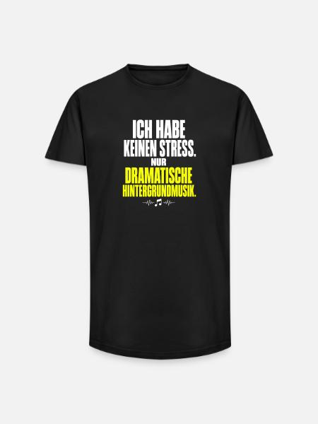 Dramatische Hintergrundmusik Meme - Long Fit Männer T-Shirt - Schwarz