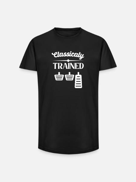 Passionné d’automobiles classique, mécanicien automobile - T-shirt coupe longue homme - noir