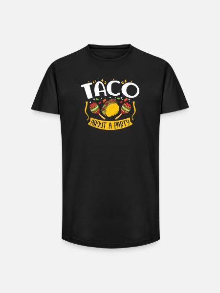 Taco About a Party Tacos - Long Fit Men's T-Shirt - black