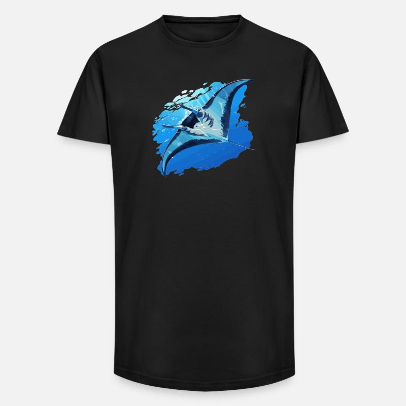 Rays Manta Rays - Long Fit Men's T-Shirt - black