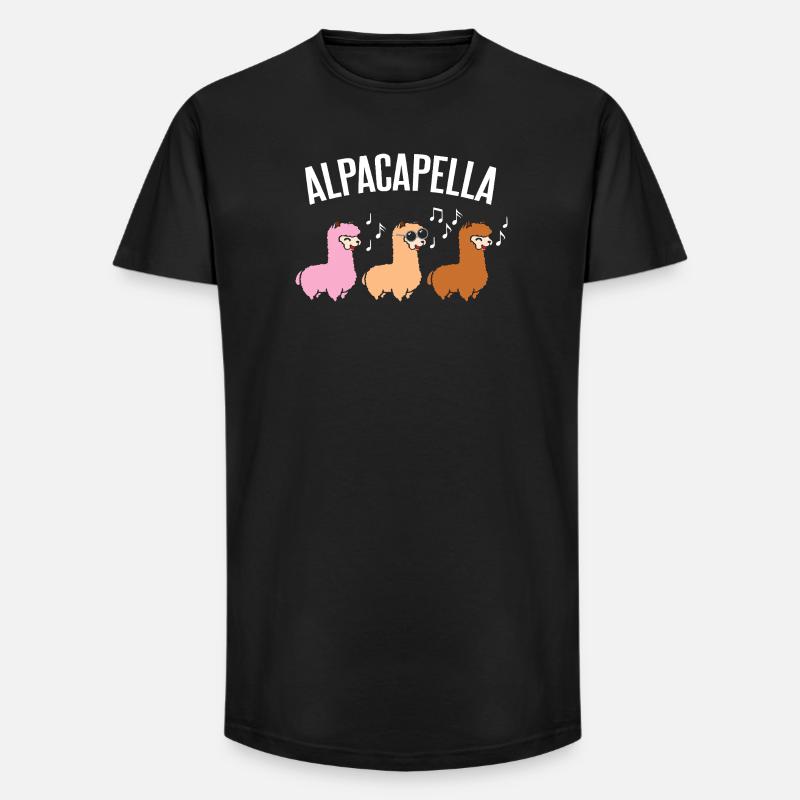 Alpacapella - Long Fit Männer T-Shirt - Schwarz
