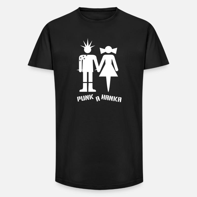 PUNK A HANKA - Long Fit Männer T-Shirt - Schwarz