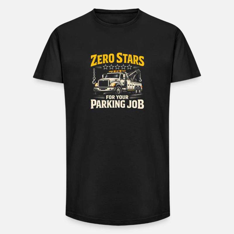 Null Sterne fürs Parken | Abschleppdienst - Long Fit Männer T-Shirt - Schwarz