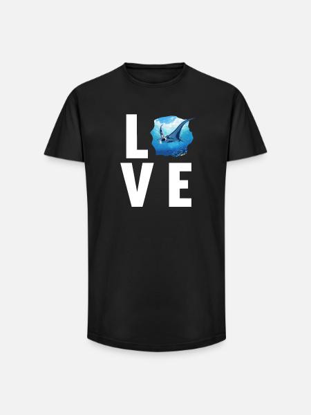 Rays Manta Rays - Long Fit Men's T-Shirt - black