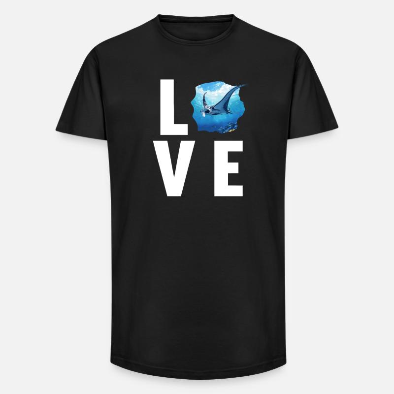 Rays Manta Rays - Long Fit Men's T-Shirt - black