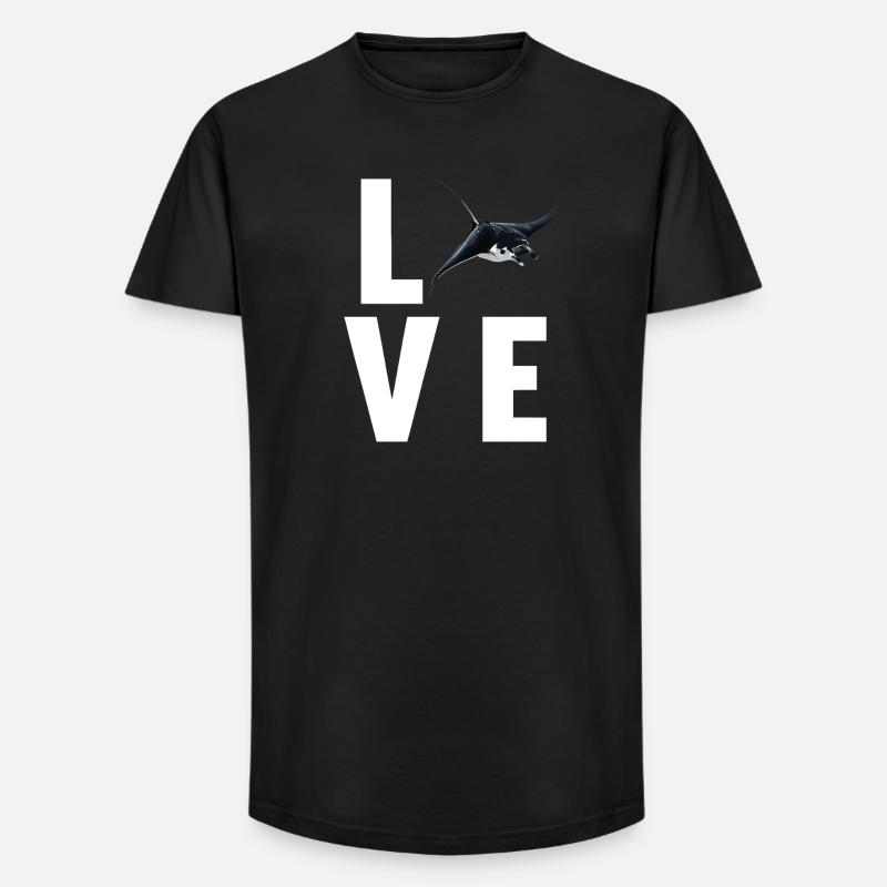 Rays Manta Rays - Long Fit Men's T-Shirt - black