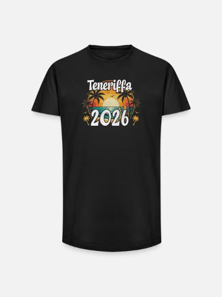 Teneriffa 2026 - Long Fit Männer T-Shirt - Schwarz