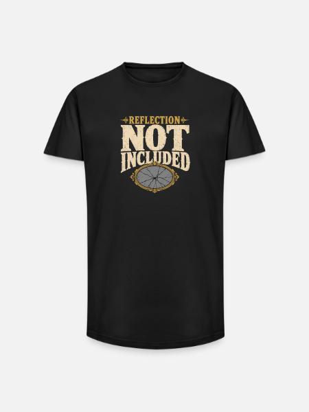 Spukspiegel, Verfluchter Spiegelgeist Im Spiegel, - T-shirt coupe longue homme - noir