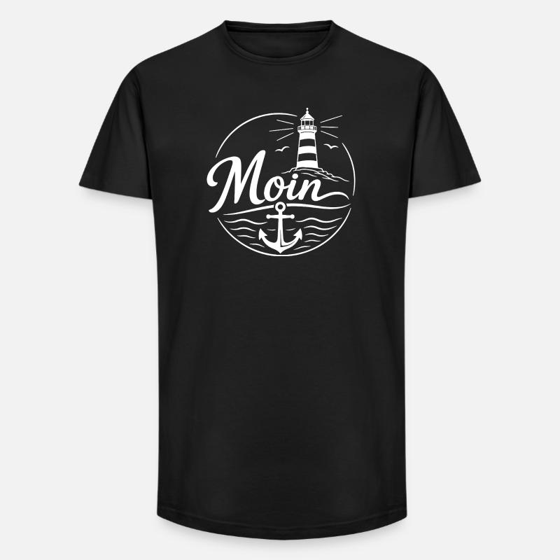 Moin - Long Fit Männer T-Shirt - Schwarz