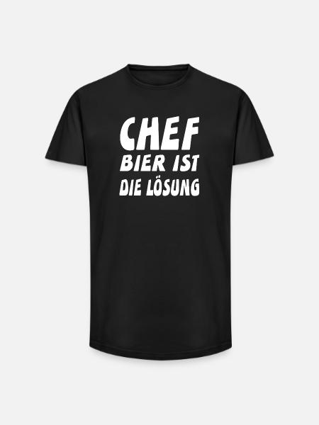 Chef - Long Fit Männer T-Shirt - Schwarz
