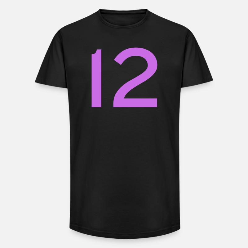 12 - T-shirt coupe longue homme - noir
