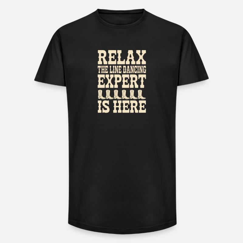 Line Dancing Line Dance Geschenk - Long Fit Männer T-Shirt - Schwarz